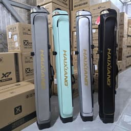 Haixiang 552 Bao đựng cần câu cá 3 ngăn chính 3 ngăn phụ dài 1m3 có chân chống lưng 2