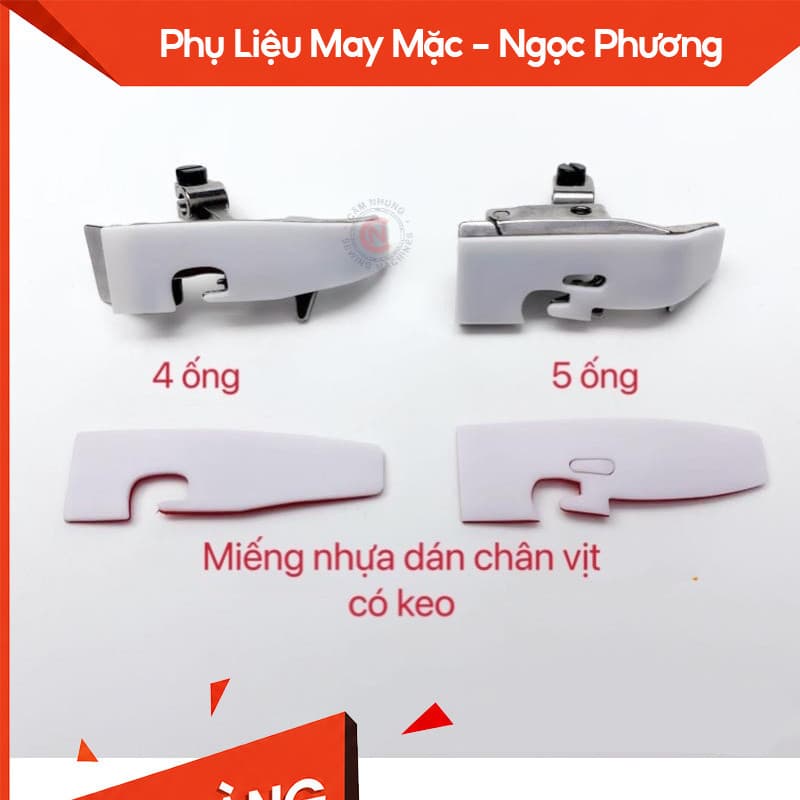 Nhựa dán đế chân vịt máy vắt sổ có keo sẵn 2 - 5 cái