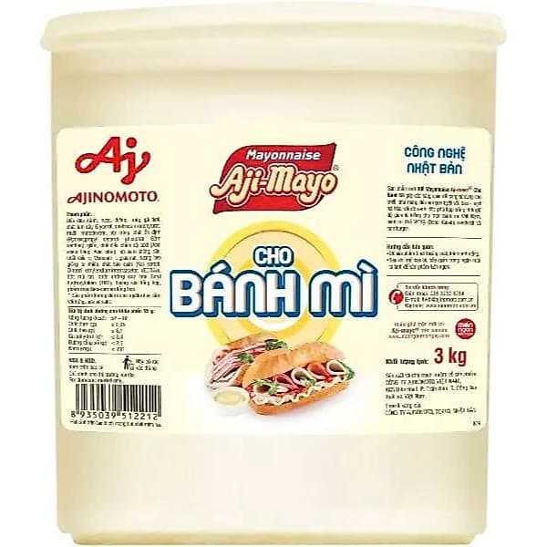 CHÍNH HÃNG FULL VAT Xốt Mayonnaise Bánh Mì AMB 3kg/Xô
