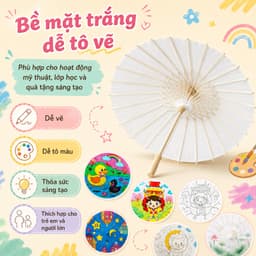 DÙ GIẤY TRẮNG CỔ TRANG DIY – Ô ĐẠO CỤ CHỤP ẢNH, DECOR TIỆC CƯỚI PHONG CÁCH CỔ ĐIỂN 4