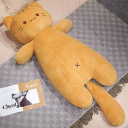 Gấu Bông Gối Ôm Dài Mèo Nâu Dễ Thương Kitty Dành Cho Trẻ Em & Người Lớn - êm ái, phong cách sang trọng 7
