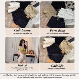 Quần Short Jean Nữ CHEZIHOUSE Vải Jean Mềm Qc Lưng Cao Tôn Dáng #8601-04 4 màu siêu đẹp 2