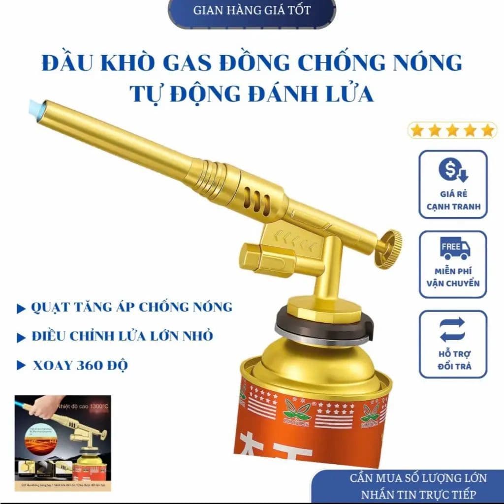 Khò Gas Mini Chống Bỏng Tự Động Đánh Lưa - Thiết Bị Khò An Toàn