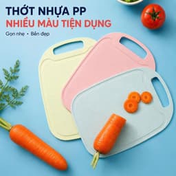 Thớt nhựa PP thái rau củ quả tiện lợi gọn nhẹ nhỏ gọn có tay cầm nhiều màu dùng cho nhà bếp gdgs66 1