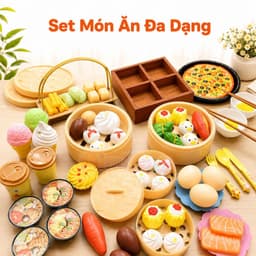 Bộ Đồ Ăn Nhà Bếp MimiToys 88 Món - Đồ Chơi Mô Phỏng Thực Phẩm Cho Bé Chơi Đồ Hàng 3