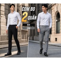(CO GIÃN) COMBO 2 Quần tây nam Co Giãn trung niên mã 55 B Menswear Pants 1