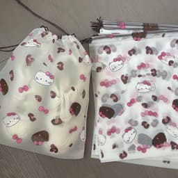 Bộ 10 Túi Đựng Giày Dép Gia Đình, Du Lịch Hình Hello Kitty, Chống Bụi, Gọn Gàng, Tiện Lợi Khi Sử Dụng 6