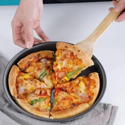 Chảo nướng bánh Pizza bằng thép Carbon chống dính H & X 10 / 11 / 12 / 14 Inch Khay tròn Dụng cụ nhà bếp 6