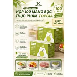 Hộp 100 Màng Bọc Thực Phẩm Treo Tường TopGia Cao Cấp - Tặng kèm Nam Châm tiện lợi! 2