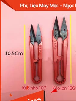 KÉO BẤM CHỈ TAY CẦM NHỰA ĐỎ 1 cây 1