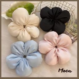 BEAN - Dây buộc tóc phao Hoa phong cách Hàn Quốc thiết kế đáng yêu 9