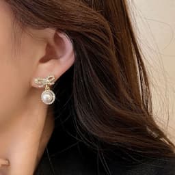 Khuyên tai đính đá phụ kiện trang sức phong cách hàn quốc nhẹ nhàng cho nữ 4