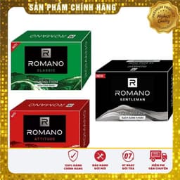 Xà Bông Cục Romano 90g [TĂNG 33%] Hương Nước Hoa Nam Tính, Làm Sạch Da, Dưỡng Ẩm Nam Chính Hãng 1