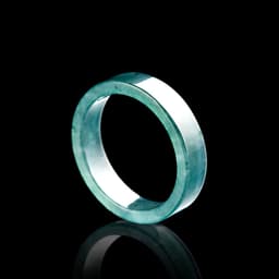 Tự Nhiên Myanmar Ngọc Nhẫn Vuông Đơn Giản Jadeite Nhẫn Ác Warding Đuôi Nhẫn Cặp Đôi Trang Sức 7