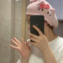 Khăn Quấn Tóc , Khăn Ủ Tóc Nhanh Khô Họa Tiết Mèo Hello Kitty Siêu Hot 3