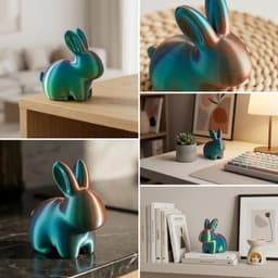 In 3D Bunny Để Bàn Trang Trí Sáng Tạo Máy Tính Đồng Hành Tinh Tế Để Bàn Trang Trí Lưu Niệm 2