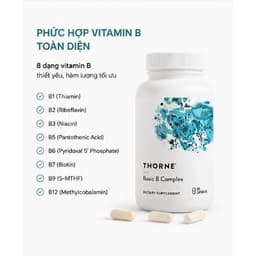 Viên Uống Vitamin B-Complex Thorne Sản Sinh Năng Lượng, Hỗ Trợ Não Bộ Và Hình Thành Hồng Cầu Thorne 3