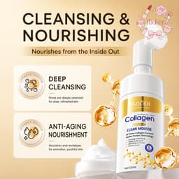 🎨Sữa Rửa Mặt SADOER Collagen Chống Nhăn Làm Sạch Sâu Mousse Nuôi Dưỡng Ẩm Chăm Sóc Da 120ml 4