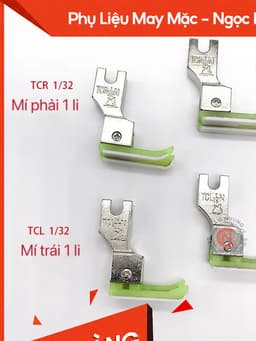chân vịt mí nhựa 2 da 1 li 2 li trái phải máy may 1 kim công nghiệp 1