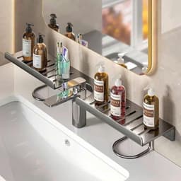 Kệ Đựng Đồ Rửa Chén Bát,Để Đồ Trang Sức,Chất Liệu Thép Carbon Chắc Chắn 2