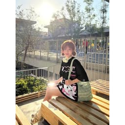 Áo thun Marie Cute Cat 2081 HY KORE Vải Cotton 100 Nguyên Chất Phom Rộng Tay Lỡ Cá Tính. 3