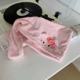 Khăn Quấn Tóc , Khăn Ủ Tóc Nhanh Khô Họa Tiết Mèo Hello Kitty Siêu Hot 7