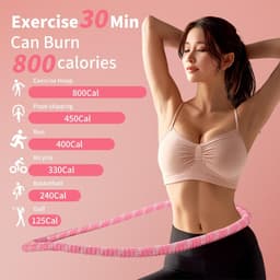 [2,5KG] Vòng Lắc Eo Lò Xo Bọc Vải Dệt Kim Mềm – Chất Liệu Thép Cao Cấp, Giảm Mỡ Bụng-Wildex 9