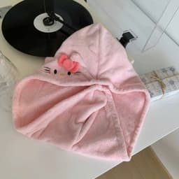 Khăn Quấn Tóc , Khăn Ủ Tóc Nhanh Khô Họa Tiết Mèo Hello Kitty Siêu Hot 6