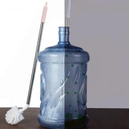 Bàn Chải inox Cán Dài Rửa Vệ Sinh Bình Nước 20L, Bàn Chải Cọ Rửa Xô Chậu Có Tay Cầm Dài inox 3