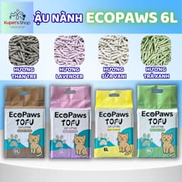 Cát Đậu Nành cho mèo khử mùi vượt trội, không bụi, an toàn cho mèo, vón cục nhanh EcoPaws 1