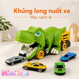 Đồ Chơi Xe Khủng Long T-Rex Nuốt Ô Tô BiboToys – Kèm Xe Con, Đồ Chơi Nhập Vai Cho Bé Từ 3 Tuổi 4
