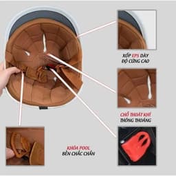 Mũ Bảo Hiểm Cá Heo - Thương Hiệu An Toàn Uy Tín Dành Cho Người Lớn size 52-58cm 8