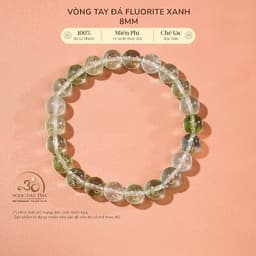 Ngọc Đan Tâm - Vòng Tay Đá Fluorite Xanh 8mm 2A - Mệnh Mộc & Mệnh Hoả 1