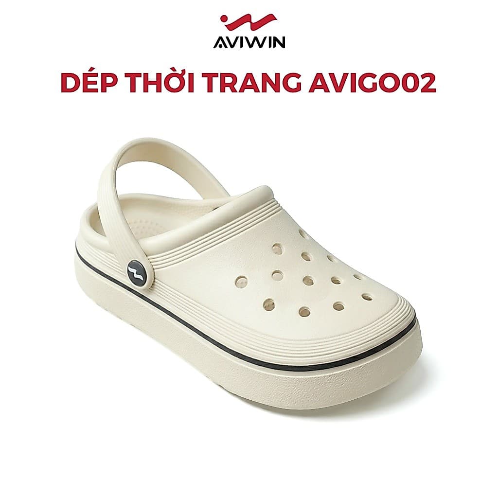 [AVG002] Dép Sục Nam, Nữ AVIWIN AVIGO-002 Kẻ Ngang, Chất EVA Siêu Nhẹ, Chống Trơn Trượt