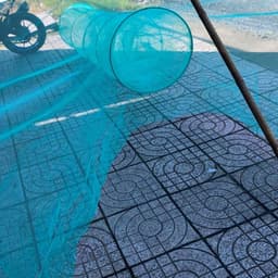 Dớn kẽm 3 hom 6 vành, dài 4m + 3m, cánh 7m + 5m, đường kính 45cm, mắt lưới 3,5 ly, chuyên bắt tép, tôm, cá hiệu quả 2