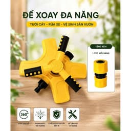 Đế Xoay Đa Năng 360 Độ Có Dây 5m+10+15+20m Có Thể Nối Tiếp Vòi Tùy Chỉnh 3