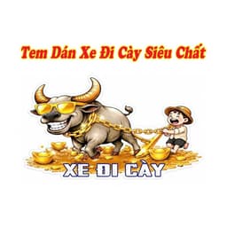 Tem Dán Xe Đi Cày Trâu Vàng Siêu Ngầu - trang trí 2 bên xe hoặc Đúng xe chọn Đúng kích thước và mẫu, 1 hình hoặc 2 hình 3