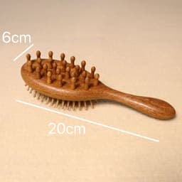 Lược đệm hơi gỗ đàn hương – [Chải mượt & massage da đầu & Thả rụng tóc] , thông kinh lạc, tiện mang theo 8