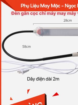 đèn gắn cọc chỉ máy may máy vắt sổ đèn lắp giá chỉ siêu sáng 30 bóng led 1
