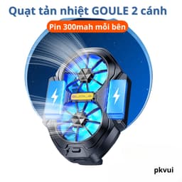 Quạt tản nhiệt khí 2 cánh Gouile FS01 có pin dung lượng 600mah kẹp lên điện thoại siêu mát 6