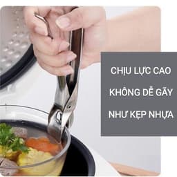 [ DEAL SỐC ] Kẹp Gắp Đồ Nóng Inox 304 Không Bỏng Không Gỉ Silicon Chống Trượt, Gắp Chén Dĩa Nồi Chiên 3