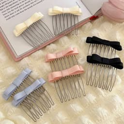 Set 2 Kẹp Xược Tóc Đính Nơ Tạo Độ Bồng Tóc Cho Nữ Siêu Xinh Phong Cách Korea Siêu Hot 5