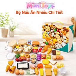 Bộ Đồ Ăn Nhà Bếp MimiToys 88 Món - Đồ Chơi Mô Phỏng Thực Phẩm Cho Bé Chơi Đồ Hàng 1