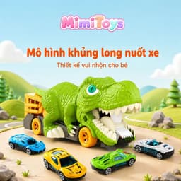Đồ Chơi Xe Khủng Long T-Rex Nuốt Ô Tô BiboToys – Kèm Xe Con, Đồ Chơi Nhập Vai Cho Bé Từ 3 Tuổi 3