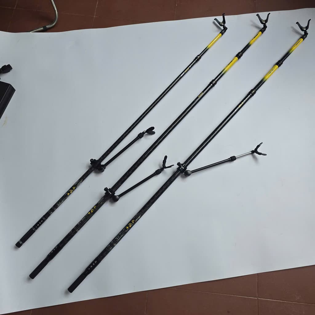 Một cây gác cần câu cá samurai 2026 đầu V con lăn gập, ngoe phụ thao tác nhanh