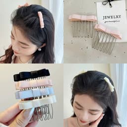Set 2 Kẹp Xược Tóc Đính Nơ Tạo Độ Bồng Tóc Cho Nữ Siêu Xinh Phong Cách Korea Siêu Hot 7