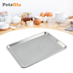 PETSOLA Thương Mại Nhôm Pizza Chảo Đục Lỗ Tấm Nướng Bánh Chống Dính Hình Chữ Nhật Khay Bánh Mì Lò Nướng Bộ Dụng Cụ Nướng Bánh 8