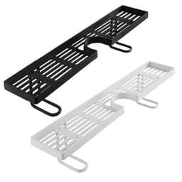 10 Kệ quầy phòng tắm, Kệ đựng bồn rửa bằng nhựa 50cm, Bền bỉ Không cần khoan Tiết kiệm không gian Dụng cụ sắp xếp 10 9