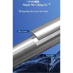 Chân Ô Cắm Đất Hợp Kim Mạ Crom Cao Cấp, Siêu Cứng Chống Gỉ DCC12 5
