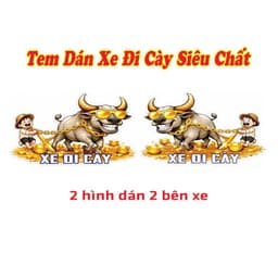 Tem Dán Xe Đi Cày Trâu Vàng Siêu Ngầu - trang trí 2 bên xe hoặc Đúng xe chọn Đúng kích thước và mẫu, 1 hình hoặc 2 hình 1